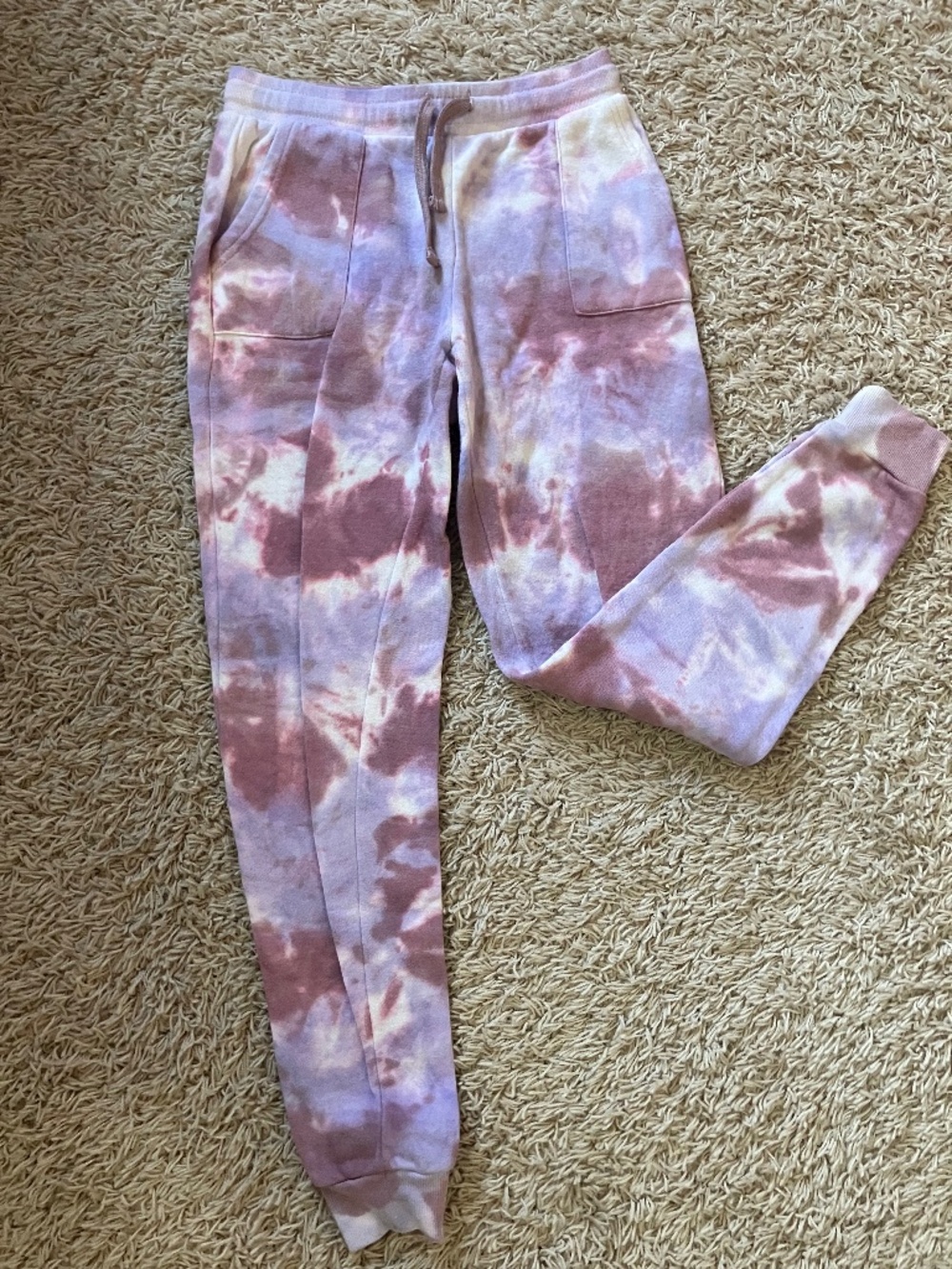 Pink rose tie dye sweats